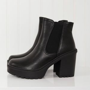 Lug Sole Chelsea Booties